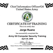 US Army G3 Sec Training